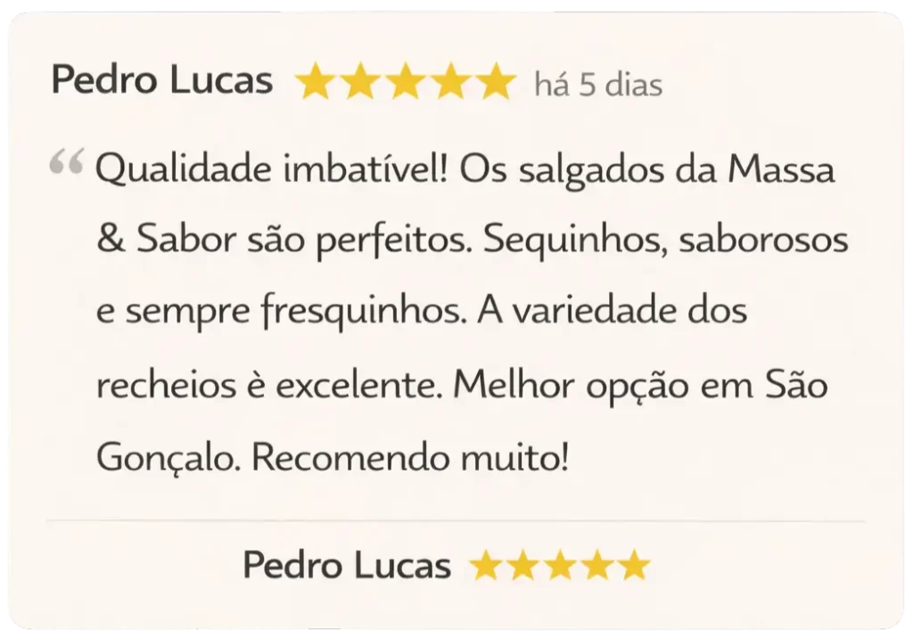 Depoimentos Massa & Sabor